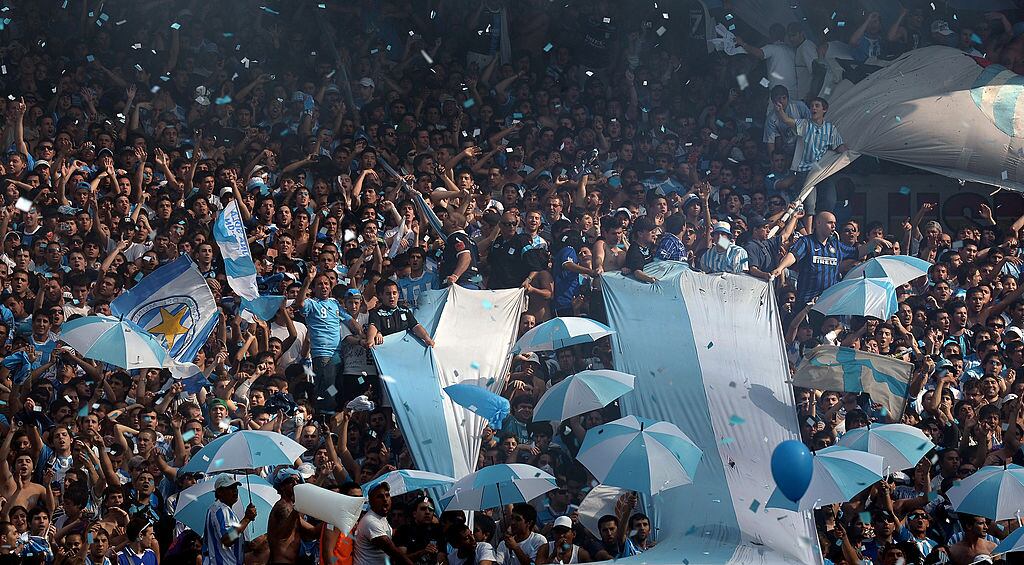 Los hinchas del Racing Club de Avellaneda