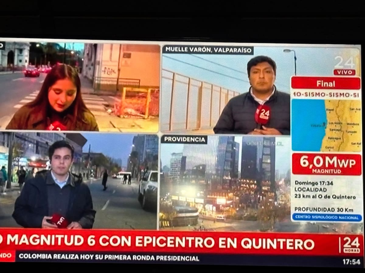 “Muy macho”: el curioso error de TVN que se robó la atención durante el temblor registrado en la zona central de Chile