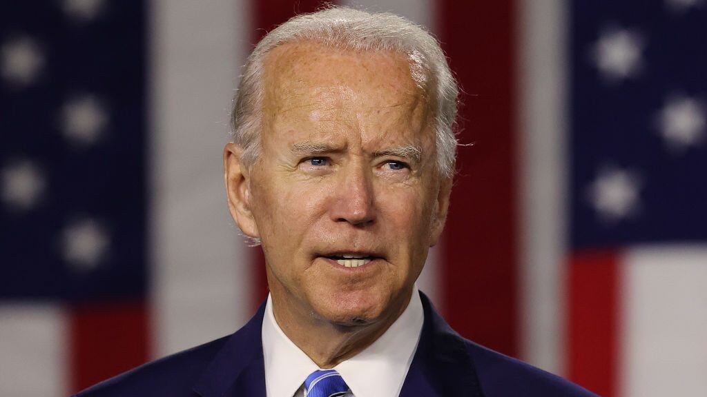 WILMINGTON, DELAWARE - JULY 14: Democratic presidential candidate former Vice President Joe Biden speaks at the Chase Center July 14, 2020 in Wilmington, Delaware. Biden delivered remarks on his campaign's 'Build Back Better' clean energy economic plan. (Photo by Chip Somodevilla/Getty Images)