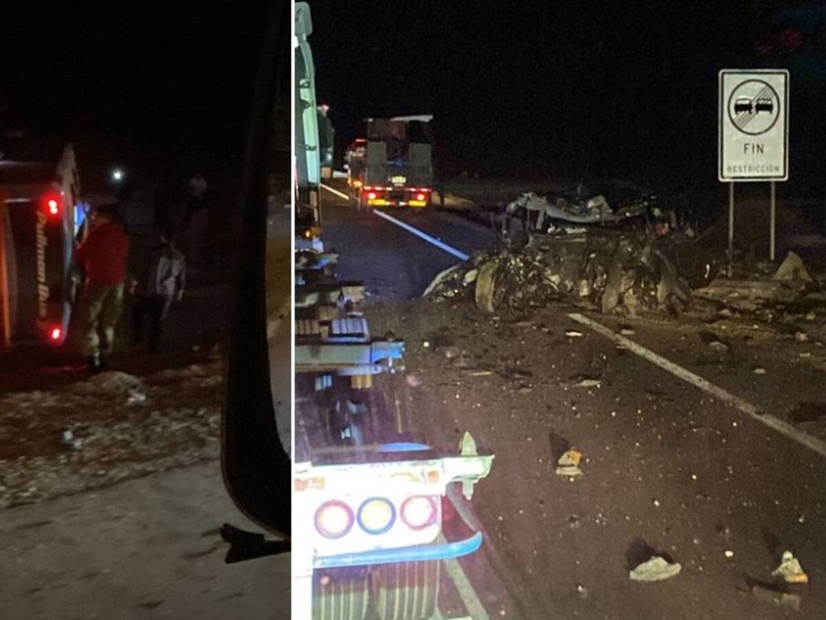 Tarapacá: choque de alta energía entre bus y un automóvil deja dos fallecidos y 10 heridos