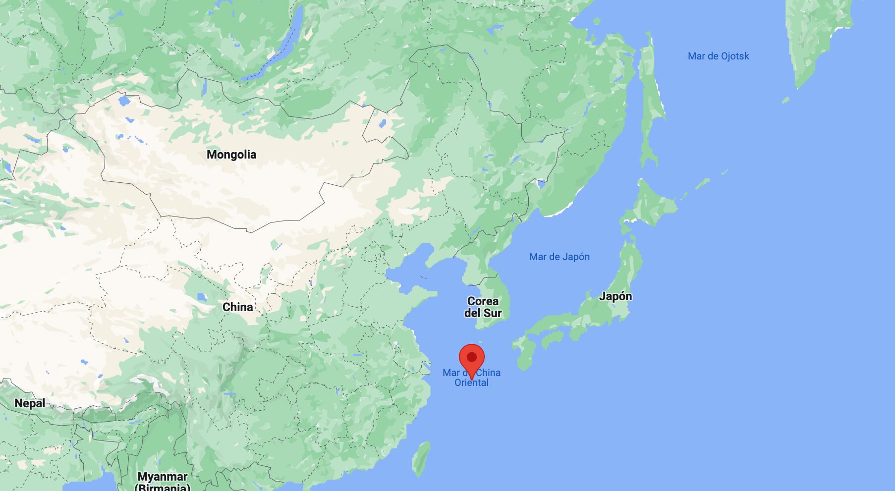 Imagen referencial del Mar de China Oriental