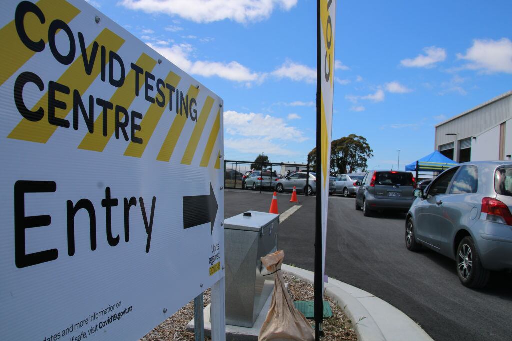 Un centro de exámenes para detectar el Covid-19 en Christchurch