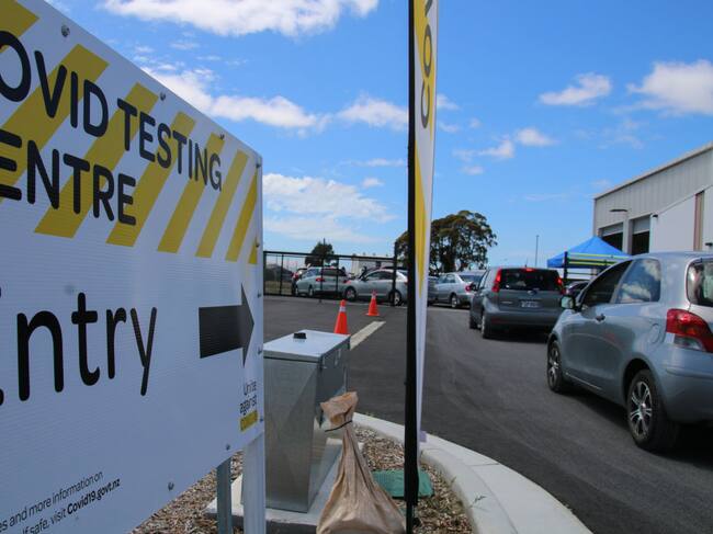 Un centro de exámenes para detectar el Covid-19 en Christchurch