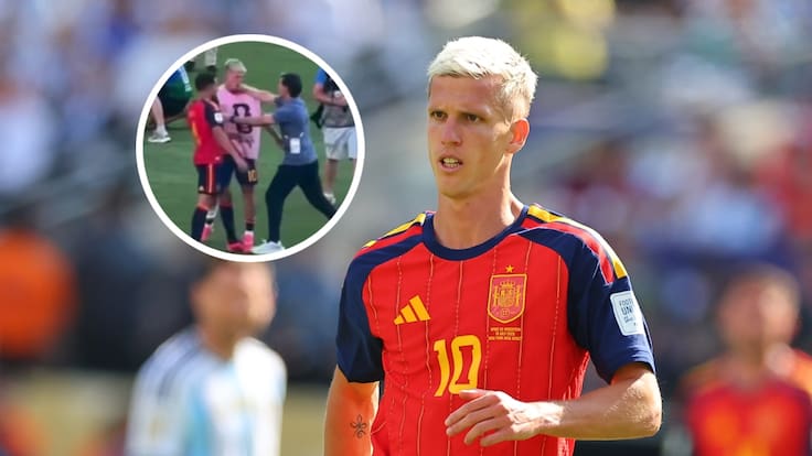 Dani Olmo lanza dura respuesta al ayudante de Argentina que lo golpeó en la final del Mundial: “Falta a la verdad”