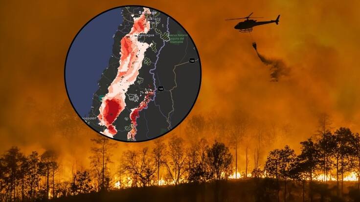 Alerta en todo Chile por incendios forestales: Conaf activa Botón Rojo en más de 140 comunas del país