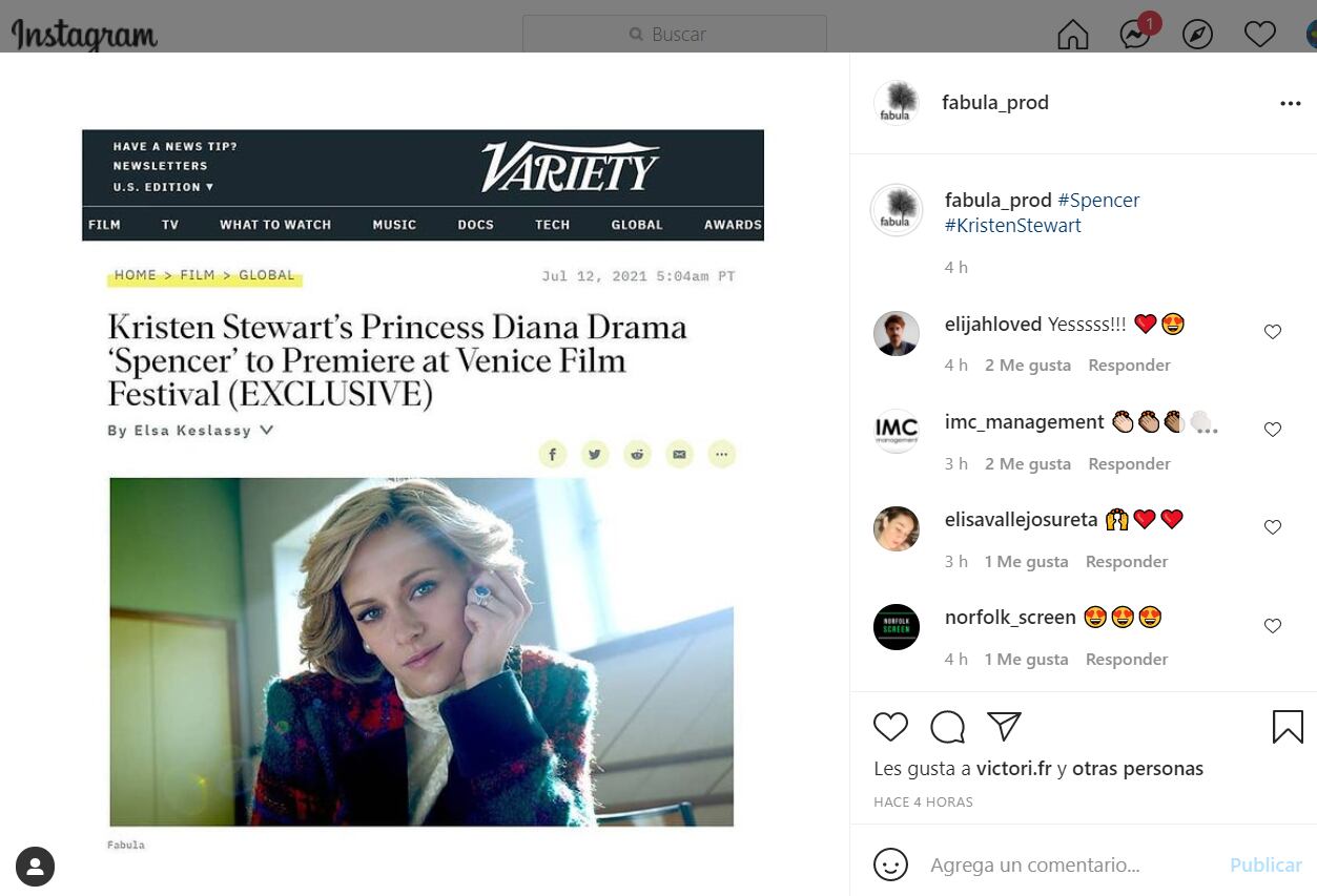 «Spencer», Pablo y Juan de Dios Larraín | Instagram