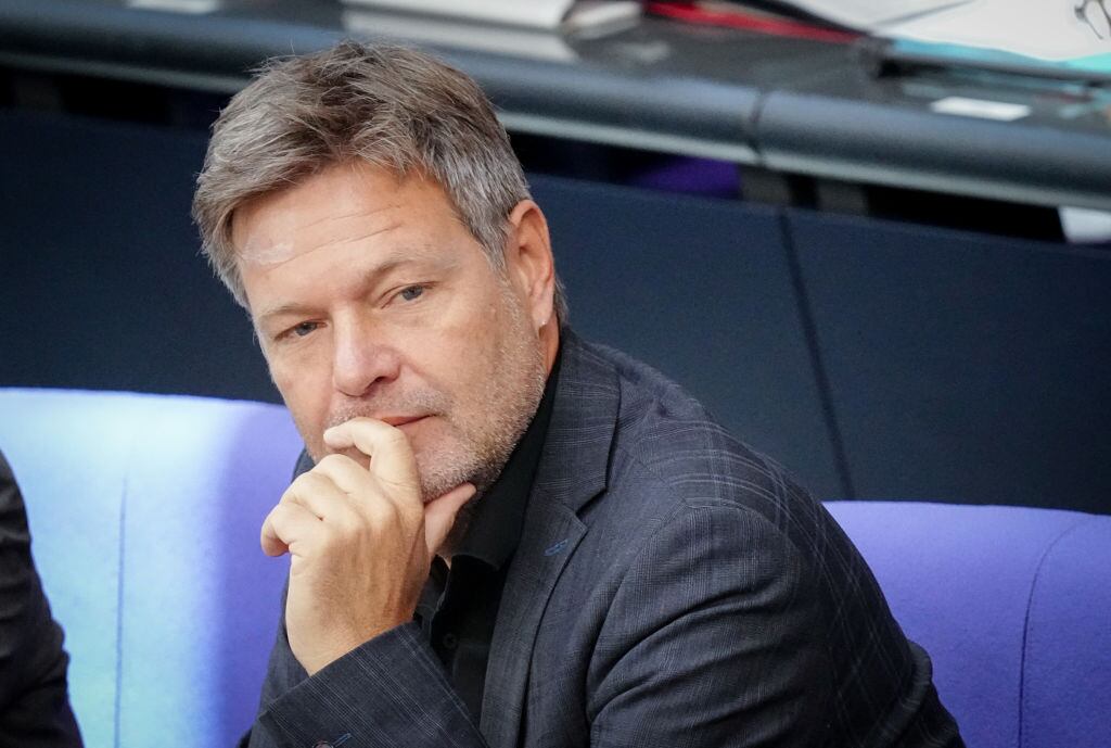 El ministro de economía de Alemania, Robert Habeck, en el Bundestag