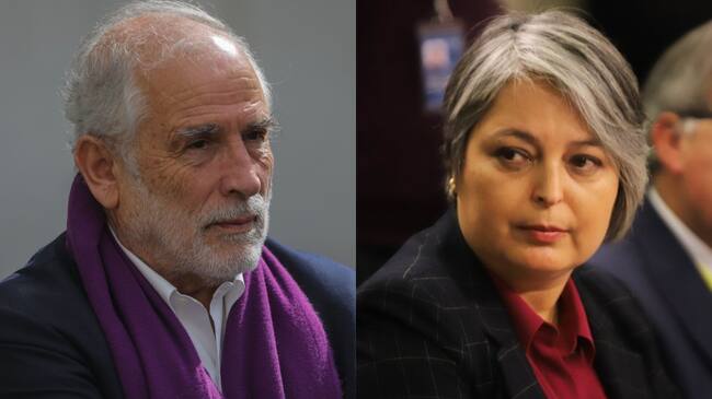 Agencia UNO | El ministro de Vivienda, Carlos Montes, y la ministra del Trabajo, Jeannette Jara