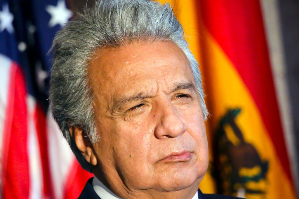 El expresidente de Ecuador, Lenín Moreno, en una visita a Estados Unidos