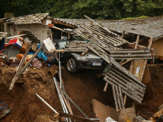 Las fuertes lluvias provocan deslizamiento de terreno y derrumbes en Alemania