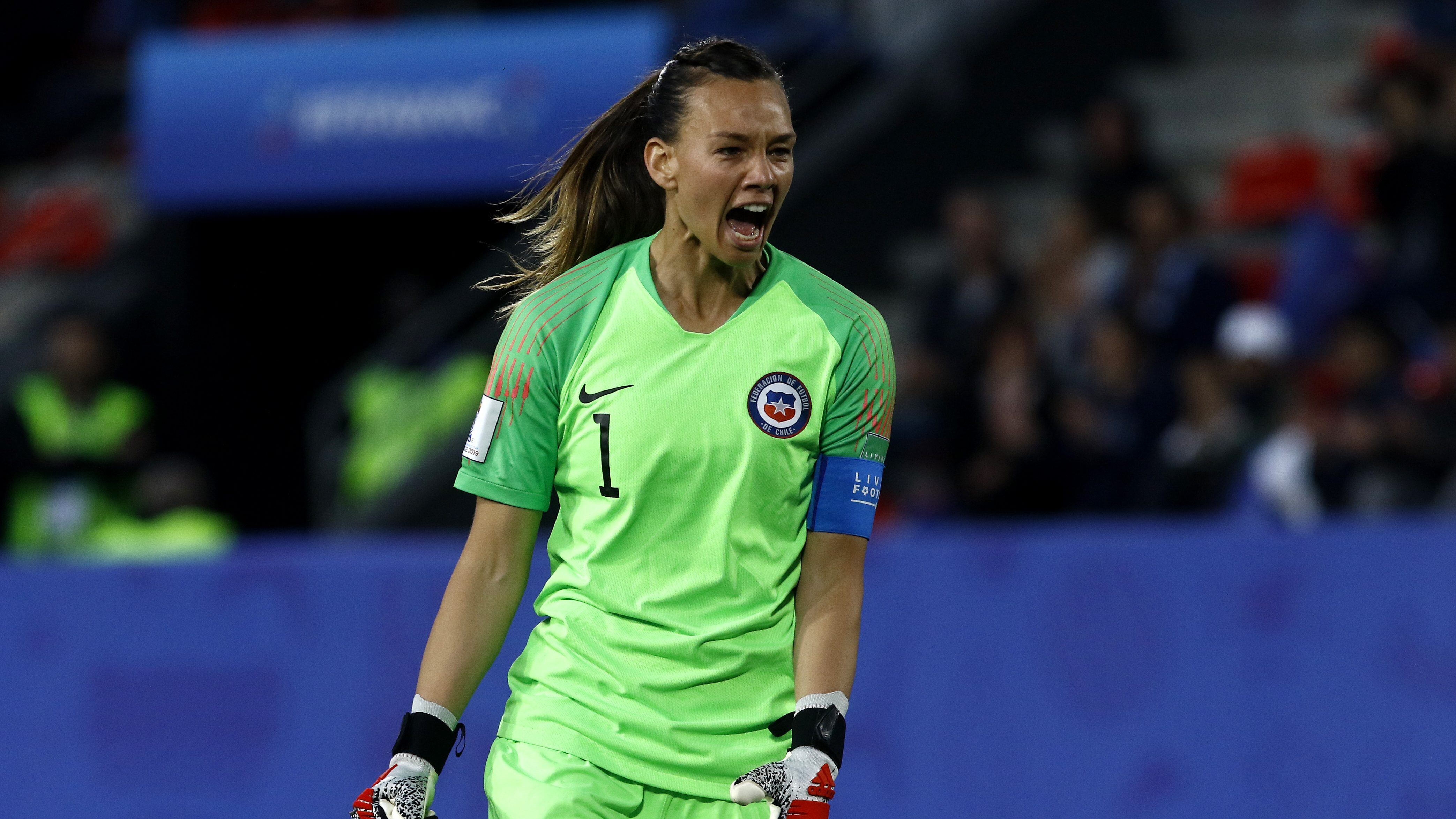 20 de Junio de 2019/RENNESChristiane Endler durante el partido por el grupo F del Mundial Femenino Francia 2019 entre las selecciones de Chile vs Tailandia jugado en el Estadio Roazhon Park de Rennes
FOTO: MARIO DAVILA/AGENCIAUNO