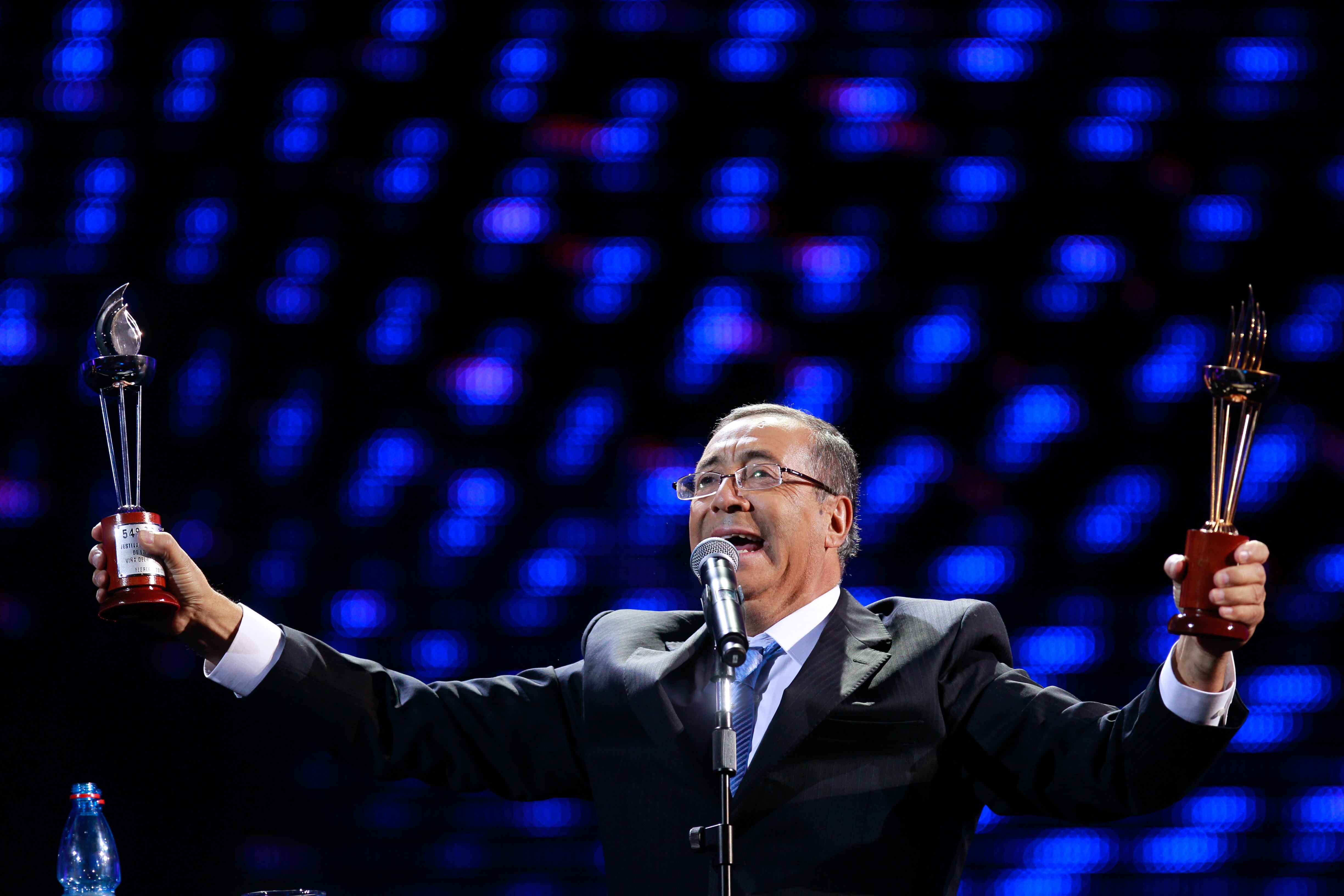 Hermogenes Conache en la primera noche del Festival de Viña del Mar 2013.
