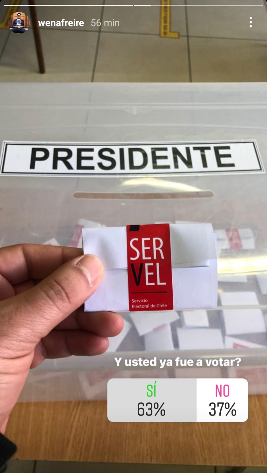 Chilenos famosos votando | Sergio Freire
