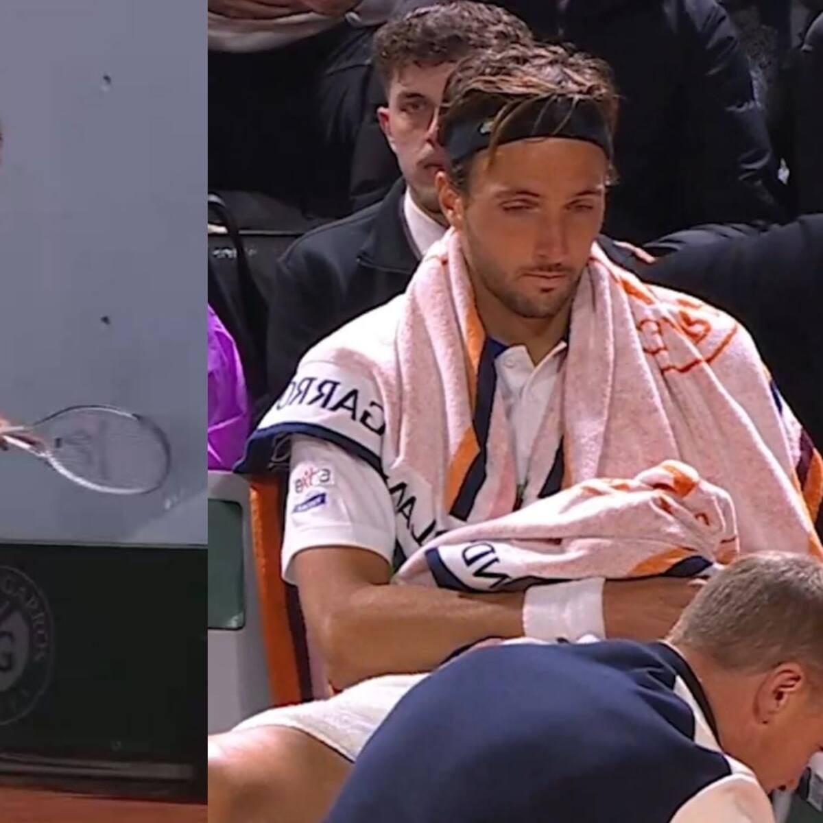 La insólita razón por la que un tenista francés se retiró del partido ante el argentino Etcheverry en Roland Garros