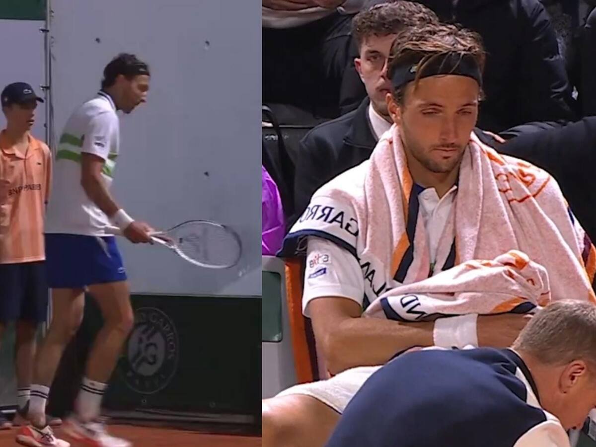 La insólita razón por la que un tenista francés se retiró del partido ante el argentino Etcheverry en Roland Garros