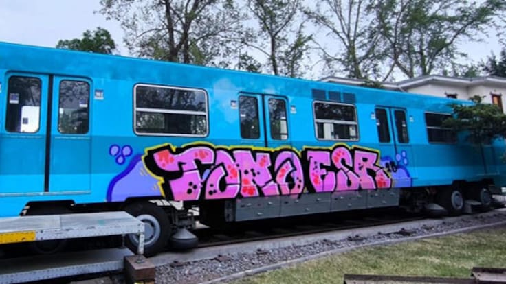 A 10 días de estar instalado: vandalizan carro del Metro que era exhibido en Museo Ferroviario