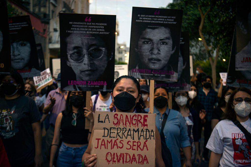 Manifestación en contra del indulto al exdictador Alberto Fujimori en Lima