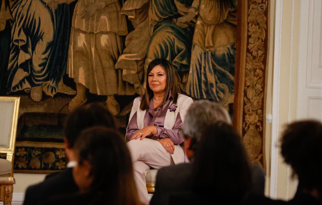 La nueva fiscal general de Colombia, Luz Adriana Camargo Garzón, en su ceremonia de nombramiento en el palacio de gobierno en Bogotá.