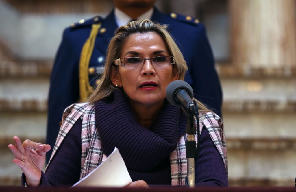 La exmandataria interina de Bolivia Jeanine Áñez