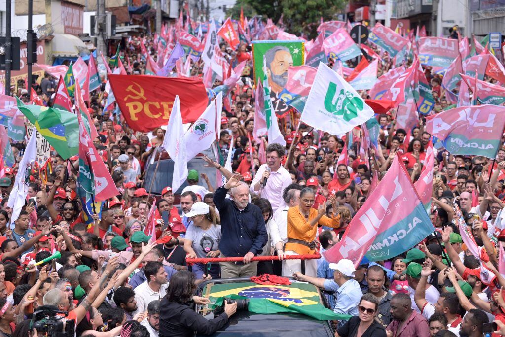 Luiz Inácio Lula da Silva en un acto de campaña en la ciudad de Belo Horizonte