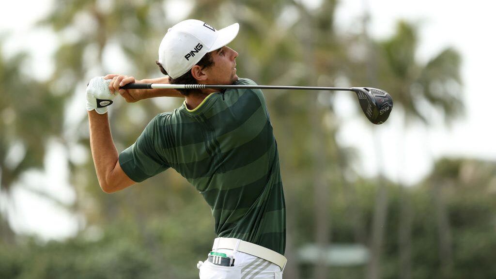 HONOLULU, HAWAII - JANUARY 17: Joaquin Niemann of Chile plays  a shot during the final round of the Sony Open in Hawaii at the Waialae Country Club on January 17, 2021 in Honolulu, Hawaii. (Photo by Gregory Shamus/Getty Images)