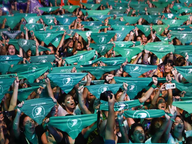 El llamado «Pañuelazo» por una ley de aborto se realizó en Argentina