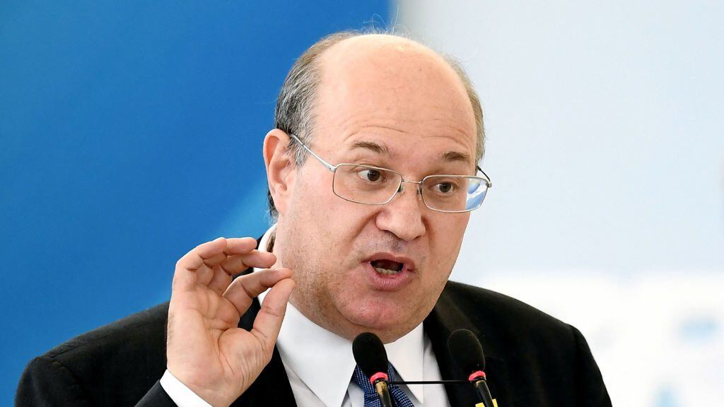 Brazil's Central Bank President Ilan Goldfajn, speaks during the launching event of a platform for the adherence to economic plans, at the Planalto Palace in Brasilia, on May 22, 2018. (Photo by EVARISTO SA / AFP) (Photo by EVARISTO SA/AFP via Getty Images)