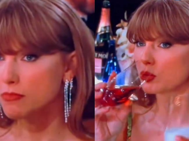 “La gran diferencia...”: la broma que enojó a Taylor Swift durante los Golden Globes 2024 (y que no pudo disimular) 