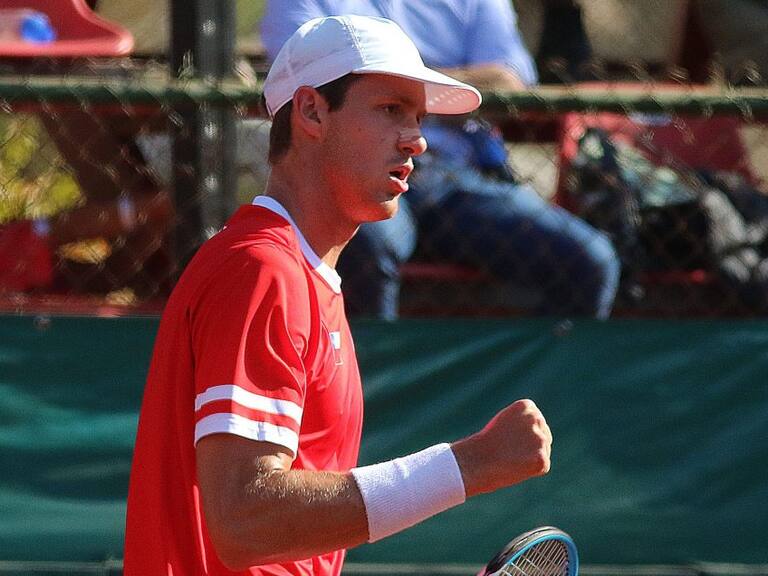 04 DE MARZO DE 2022/Viña del MarPartido entre Nicolas Jarry (Chile) y Blaz Rola (Eslovenia), por los playoffs de la Copa Davis 2022, realizado en el Club de Tenis Union de Viña del Mar
FOTO: LEONARDO RUBILAR CHANDIA/AGENCIAUNO
