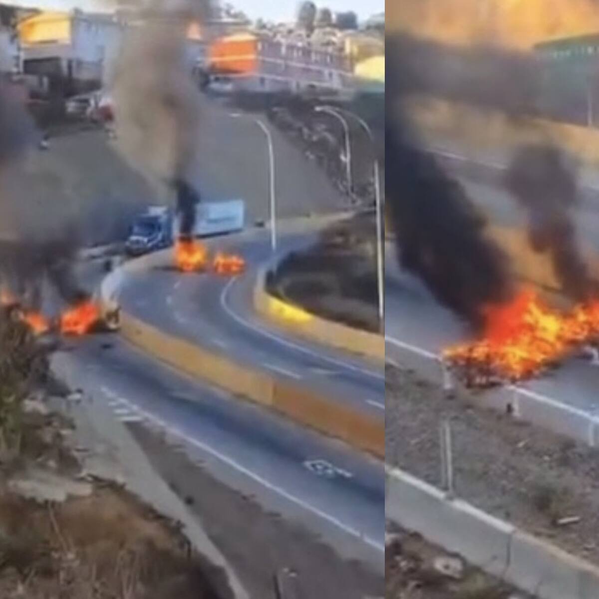 Pescadores artesanales en Valparaíso instalan barricadas en el Camino La Pólvora