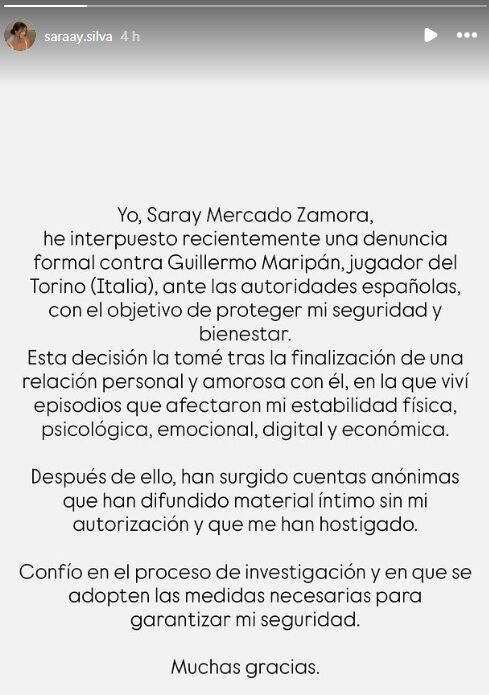 Captura Instagram @saraay.silva