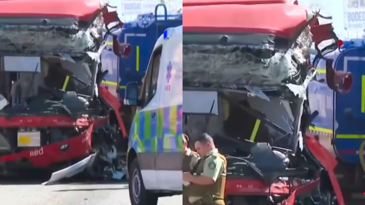 Fatal accidente en Pudahuel: bus RED choca de frente con camión aljibe y deja un pasajero muerto