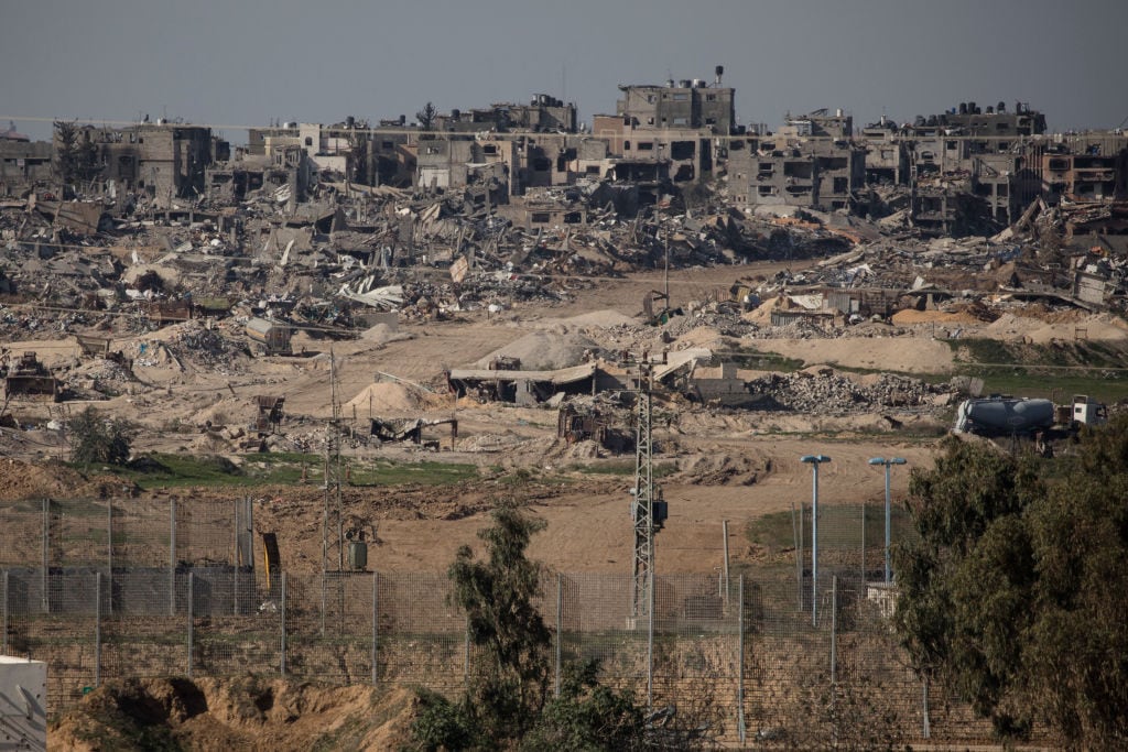 Vista de la destrucción que dejan los bombardeos y ataques aéreos que realiza Israel en contra de la Franja de Gaza.
