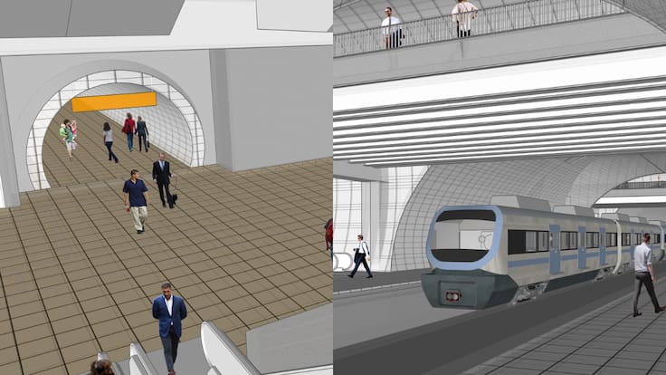 Tren Santiago-Melipilla: así será la nueva estación subterránea que conectará con la Línea 1 del Metro