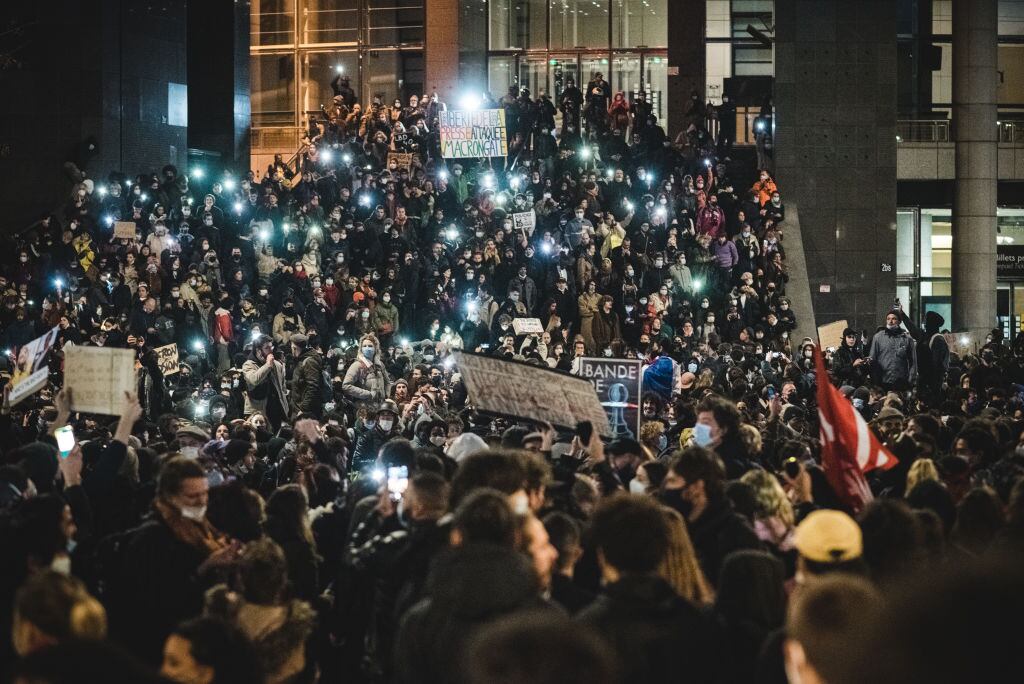 Manifestaciones populares en la ciudad de París