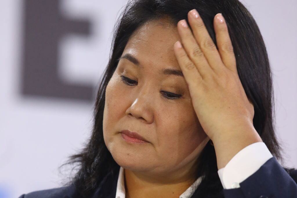 La derrotada candidata presidencial peruana Keiko Fujimori