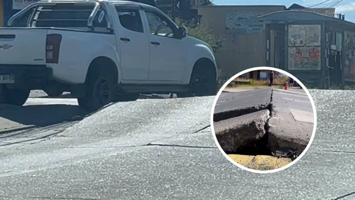 Ola de calor en el sur de Chile provoca roturas y levantamiento de pavimento en Chiloé