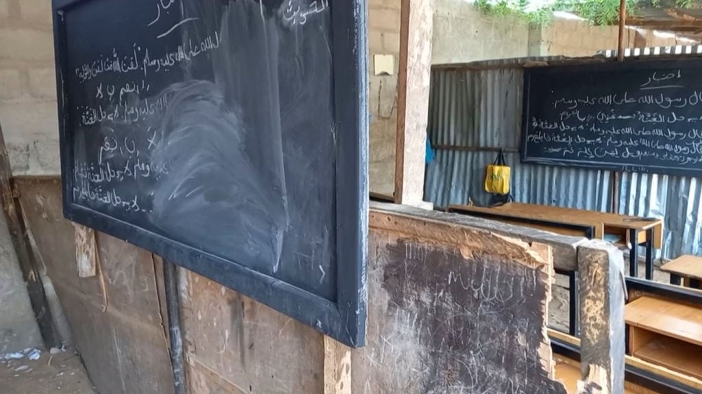 La imagen de la escuela desde donde raptaron a los niños en Tegina