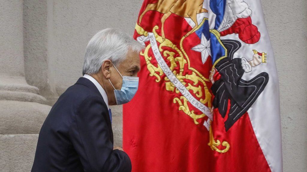 4 de noviembre del 2021/SANTIAGOEl Presidente de la República, Sebastián Piñera, durante la  celebración por el Día Nacional de las Iglesias Evangélicas y Protestantes, que se realizó en el patio de Los Cañones del Palacio de La Moneda.
FOTO: SEBASTIAN BELTRAN GAETE/AGENCIAUNO
