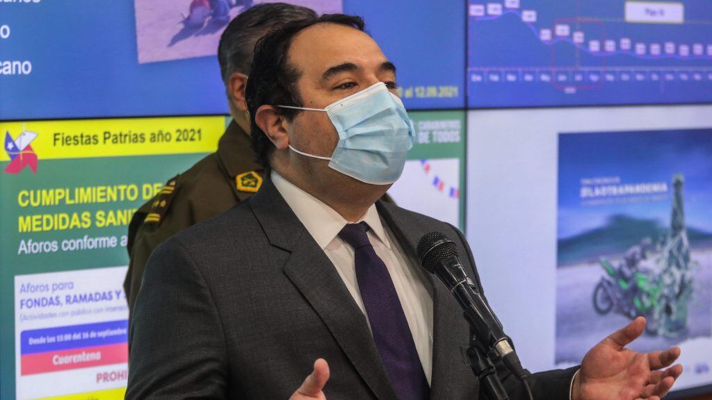 14 de septiembre del 2021/SANTIAGOEl subsecretario del Interior Juan Francisco Galli, entrega cifras respecto de la contingencia policial en cuanto a la labor realizada por la campaña La otra pandemia", cifras de accidentes de tránsito durante estas fiestas patrias y el trabajo que se realizará en las principales vías del país durante el próximo fin de semana.
FOTO: SEBASTIAN BELTRAN GAETE/AGENCIAUNO