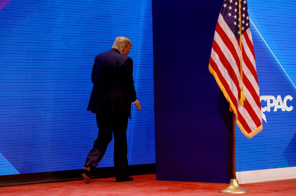 Donald Trump en un acto de campaña de los republicanos en Florida