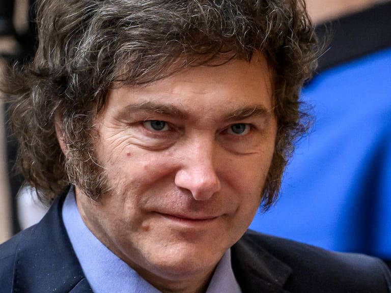 El presidente de Argentina, el ultraderechista Javier Milei, en su visita oficial a Italia en la ciudad de Roma.