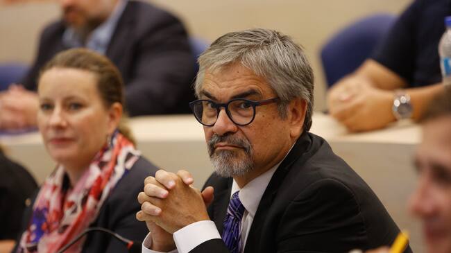 2 de MARZO de 2023/ LAS CONDESEl Ministro de Hacienda, Mario Marcel junto a la decana de la Escuela de Gobierno UAI, Diana Krüger, participan del lanzamiento de la guía “Permitido Innovar: ¿Cómo podemos desarrollar proyectos de ciencia de datos para innovar en el sector público?, dirigida a funcionarias y funcionarios públicos para la Modernización del Estado.
FOTO: DIEGO MARTIN / AGENCIAUNO