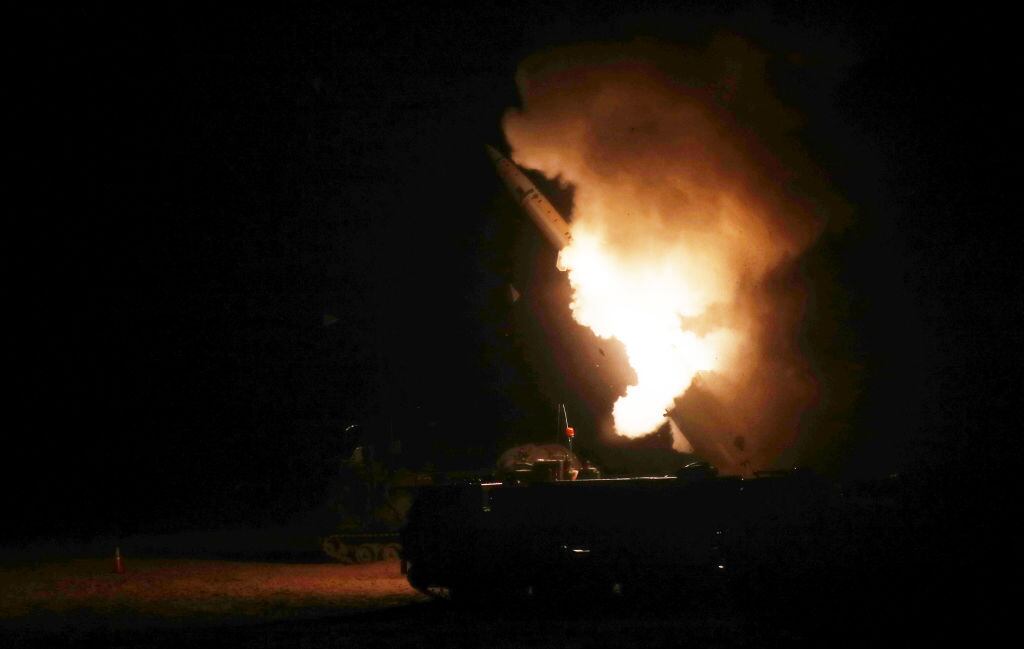Imagen de un misil táctico de un ensayo militar de Corea del Sur