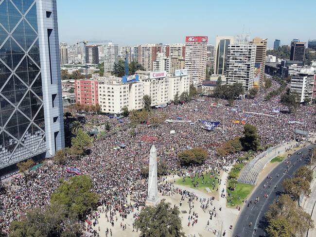 La marcha del 8M que se realizó en 2020, días antes que se declarara la pandemia del Covid-19 a nivel mundial. Foto: Agencia Uno