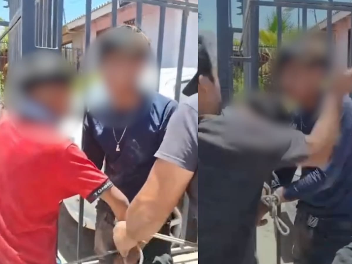 Detención ciudadana en Copiapó: adulto mayor fue apuñalado y sospechosos fueron amarrados por vecinos