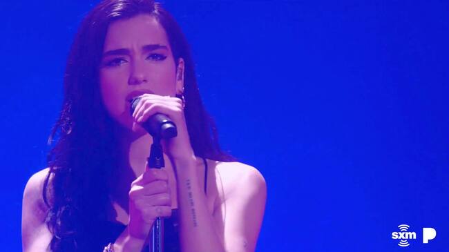 UNSPECIFIED - DECEMBER 22: In this screengrab released on December 22, Dua Lipa performs onstage during Pandora LIVE Featuring Dua Lipa on December 22, 2020. (Photo by 2020 Pandora Media LLC/Getty Images for Pandora Media)