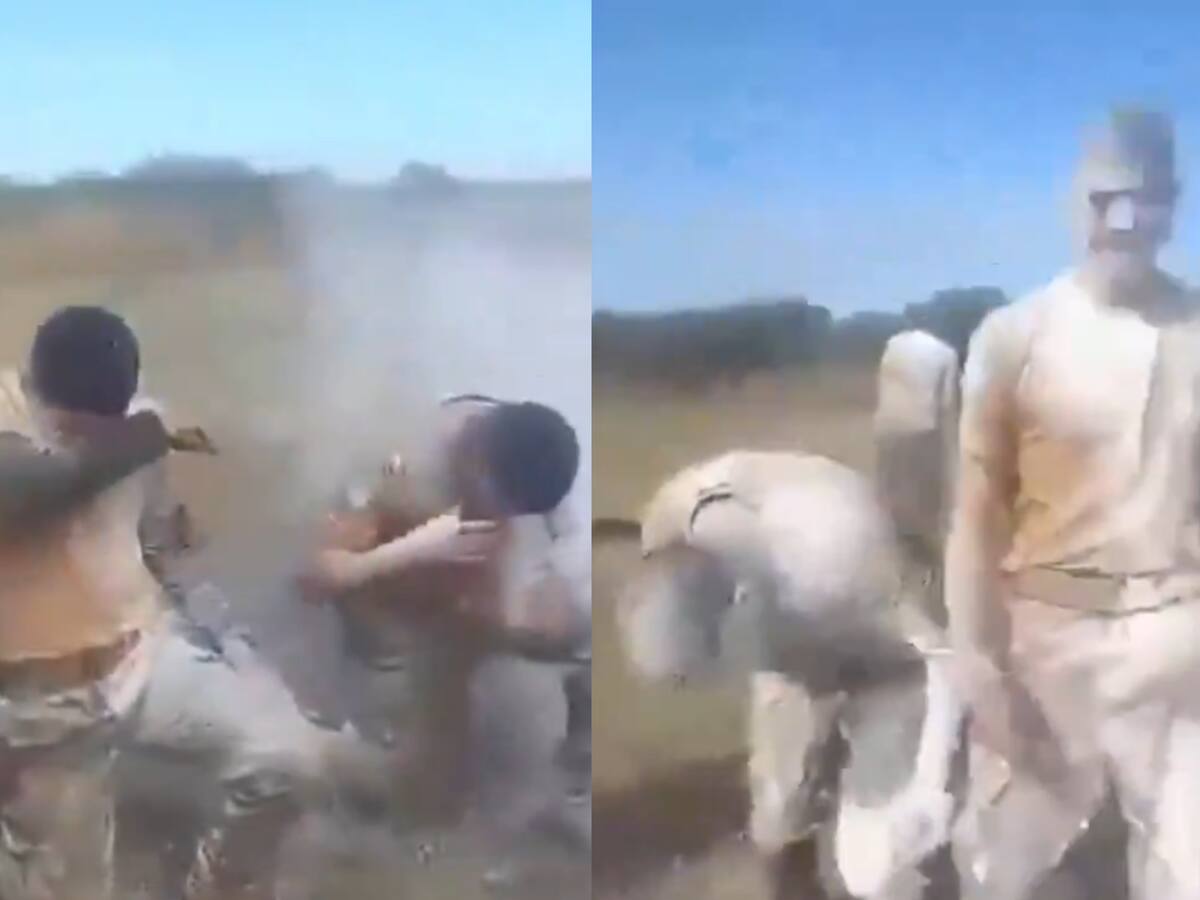 Militares argentinos sufren graves lesiones en bautizo de egreso: les lanzaron cal viva en vez de harina