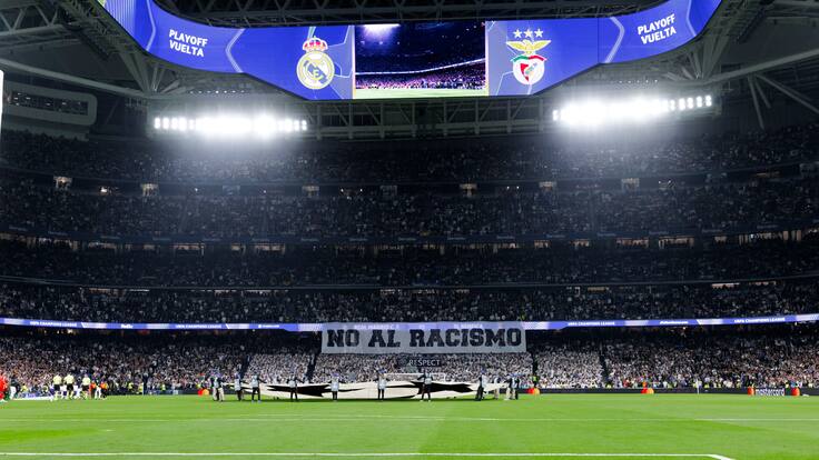 Captan a hincha del Real Madrid realizando el saludo Nazi en el partido ante Benfica por Champions League