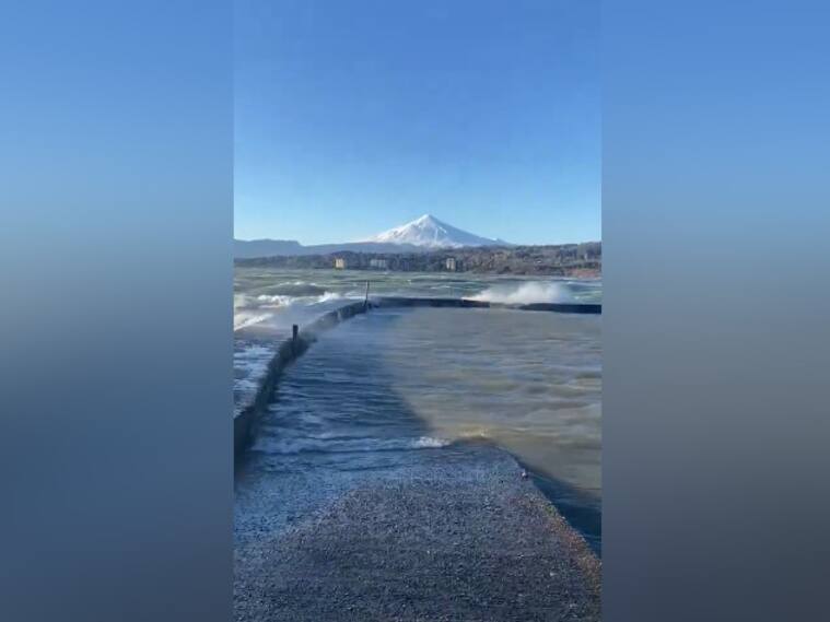 Viento puelche en Lago Villarica